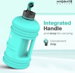 HYDRATE 2,2 Liter Sportfles - Duurzaam En Extra Sterk - BPA Vrij - Ideaal Voor: Sportschool, Dieet, Bodybuilding, Buitensport, Wandelen En Kantoor - Grote Waterfles (Mintgroen) -Barbecues Verkoopwinkel 1200x1164 7