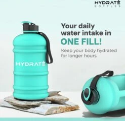 HYDRATE 2,2 Liter Sportfles - Duurzaam En Extra Sterk - BPA Vrij - Ideaal Voor: Sportschool, Dieet, Bodybuilding, Buitensport, Wandelen En Kantoor - Grote Waterfles (Mintgroen) -Barbecues Verkoopwinkel 1200x1164 8