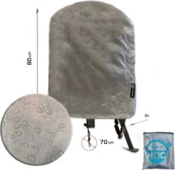 COVER UP HOC Diamond Bbq Hoes Rond - 70x80 Cm - Waterdicht Met Stormbanden En Trekkoord - Geschikt Voor O.a. Kamado, Big Green Egg, Grill Guru, The Bastard, Patton,Weber -Barbecues Verkoopwinkel 1200x1170