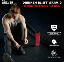 Pulver- Drinkfles - Smart - Temperatuur Meter - Dubbel Geïsoleerd - Drinkfles Kinderen & Volwassenen - Drinkflessen - Rood -Barbecues Verkoopwinkel 1200x1172 1