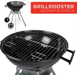 BBQ Collection Houtskoolbarbecue - Kogelbarbecue 45 X 60 Centimeter - Ronde Barbecue - Barbecue Op Wielen - Zwart - Metaal -Barbecues Verkoopwinkel 1200x1174 1