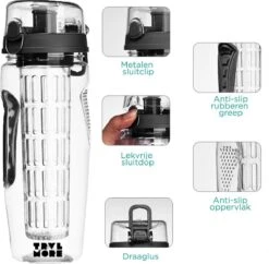 Merkloos Waterfles - Drinkfles - Waterfles Met Fruit Infuser – Zwart - 900ML 14 Merkloos Waterfles - Drinkfles - Waterfles Met Fruit Infuser – Zwart - 900ML -Barbecues Verkoopwinkel 1200x1174 5