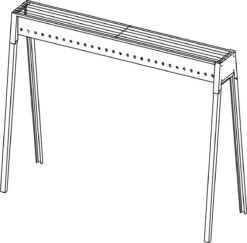 Spiedini Saté-bbq Bali 80 - Saté Houtskoolbarbecue Met Horizontaal Rooster - 80 Cm Lang, 11 Cm Breed - Materiaal: Gealuminiseerd Ijzer -Barbecues Verkoopwinkel 1200x1179