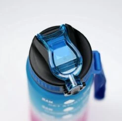 Merkloos Vision Vel Blauw-Roze Waterfles Met Tijdmarkeringen | 1 Liter | Sport Waterfles | Drinkfles Met Rietje | Lekvrije Sportfles | Tritan Waterfles | BPA Vrij | Voor Sport, Fietsen, Kamperen, School, Sportschool | Tijdmarkering -Barbecues Verkoopwinkel 1200x1184 10