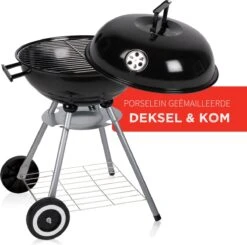 BBQ Collection Houtskoolbarbecue - Kogelbarbecue 45 X 60 Centimeter - Ronde Barbecue - Barbecue Op Wielen - Zwart - Metaal -Barbecues Verkoopwinkel 1200x1191 1