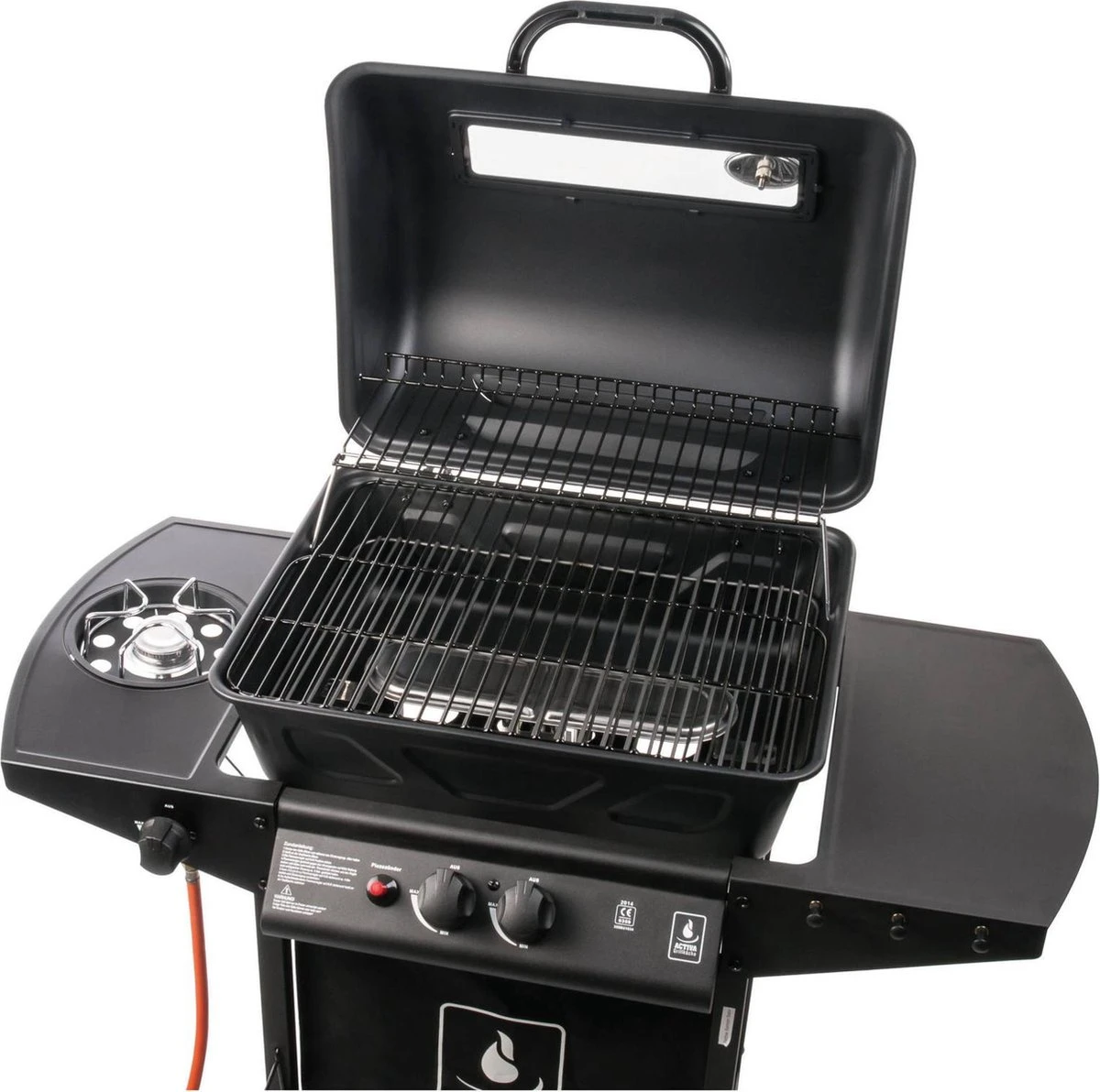 Halifax Gasbarbecue 5,5 KW - Buitenkeuken Met Lavasteen Grillplaat En Gaspit - 100x98 Cm 2 Halifax Gasbarbecue 5,5 KW - Buitenkeuken Met Lavasteen Grillplaat En Gaspit - 100x98 Cm - Afbeelding 2