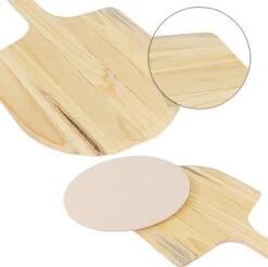 MaxxHome Pizzasteen - BBQ Steen - Maximum Te Verhitten Tot 600 Graden - ⌀33 - Incl. Houten Schep -Barbecues Verkoopwinkel 1200x1195 2