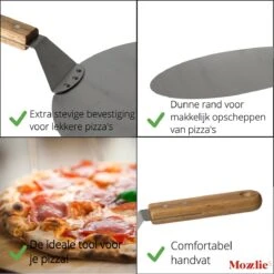 Pizzaschep 30 Cm Voor Oven Of BBQ - Rond - RVS - Met Houten Handvat -Barbecues Verkoopwinkel 1200x1198 7
