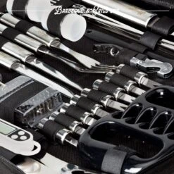 Mountain Jack® 40-Delige Luxe BBQ Grill Accessoires Set In Roestvrij Staal – Barbecue Gereedschap – Tangenset, Vlees Thermometer, Vleestang, Borstel, Spiezen, Vleesmes, Vleesvork -Barbecues Verkoopwinkel 1200x1199 7