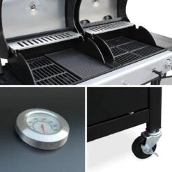 Alice's Garden Houtskool Barbecue - Grilloppervlak (LxB) 41 X 44 Cm - Gas En Houtskool - 3 Branders - Marsac Zwart -Barbecues Verkoopwinkel 1200x1200 10