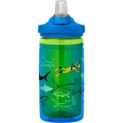 CamelBak Eddy+ Kids Insulated - Drinkfles - 400 Ml - Blauw / Groen (Scuba Sharks) -Barbecues Verkoopwinkel 1200x1200 1015