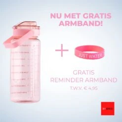 By Bresi - Waterfles 2 Liter Roze Transparant - Gratis Armband - Waterfles Met Rietje - Grote Waterfles - Sportbidon - Twee Liter Waterfles - Sportfles - Sportfles Fitness - Bottle 2 Liter- Drinkfles - Schenkfles - Drinkbus - Armband - Waterflessen -Barbecues Verkoopwinkel 1200x1200 1050