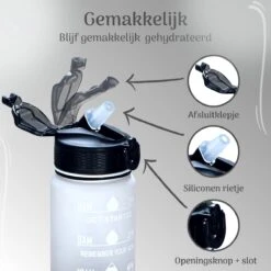 Migliore Drinkfles – Luxe Drinkfles Met Rietje – Kinderen En Volwassenen – Waterfles 600 Ml – Water Bottle – Motivatie Waterfles Met Tijdmarkeringen - 750 Ml - Ook In 1 Liter En 2 Liter -Barbecues Verkoopwinkel 1200x1200 1064