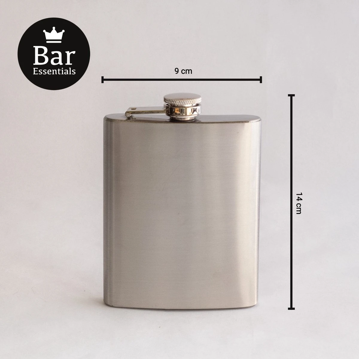 Bar Essentials® Heupfles RVS - Zakflacon - Platvink - Heupflacon - Gifbox 6 Bar Essentials® Heupfles RVS - Zakflacon - Platvink - Heupflacon - Gifbox - Afbeelding 6