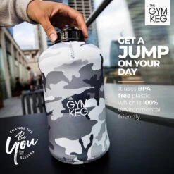 THE GYM KEG 2.2L Gym Waterfles Met Tas En Handvat Herbruikbare Sport Waterfles Fitness Workout Yoga Ecologische BPA-vrij -Barbecues Verkoopwinkel 1200x1200 1134