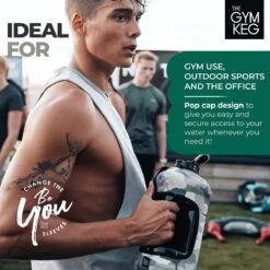 THE GYM KEG 2.2L Gym Waterfles Met Tas En Handvat Herbruikbare Sport Waterfles Fitness Workout Yoga Ecologische BPA-vrij -Barbecues Verkoopwinkel 1200x1200 1135