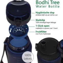 Bodhi Tree Drinkfles 500 Ml - Waterfles - BPA Vrij - Fruitfilter - Outdoor Sport Bidon Water Bottle 500ml - Blauw -Barbecues Verkoopwinkel 1200x1200 1191