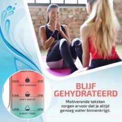Lekro Waterfles Met Tijdmarkeringen - Motiverende Drinkfles Met Fruitfilter En Shake Bal/Shaker - 1 Liter - BPA Vrij - Roze/Blauw -Barbecues Verkoopwinkel 1200x1200 1202