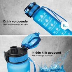 Nimma® Motivatie Waterfles - 1 Liter Drinkfles - Met Tijdmarkeringen En Fruitfilter - Blauw 13 Nimma® Motivatie Waterfles - 1 Liter Drinkfles - Met Tijdmarkeringen En Fruitfilter - Blauw -Barbecues Verkoopwinkel 1200x1200 1251