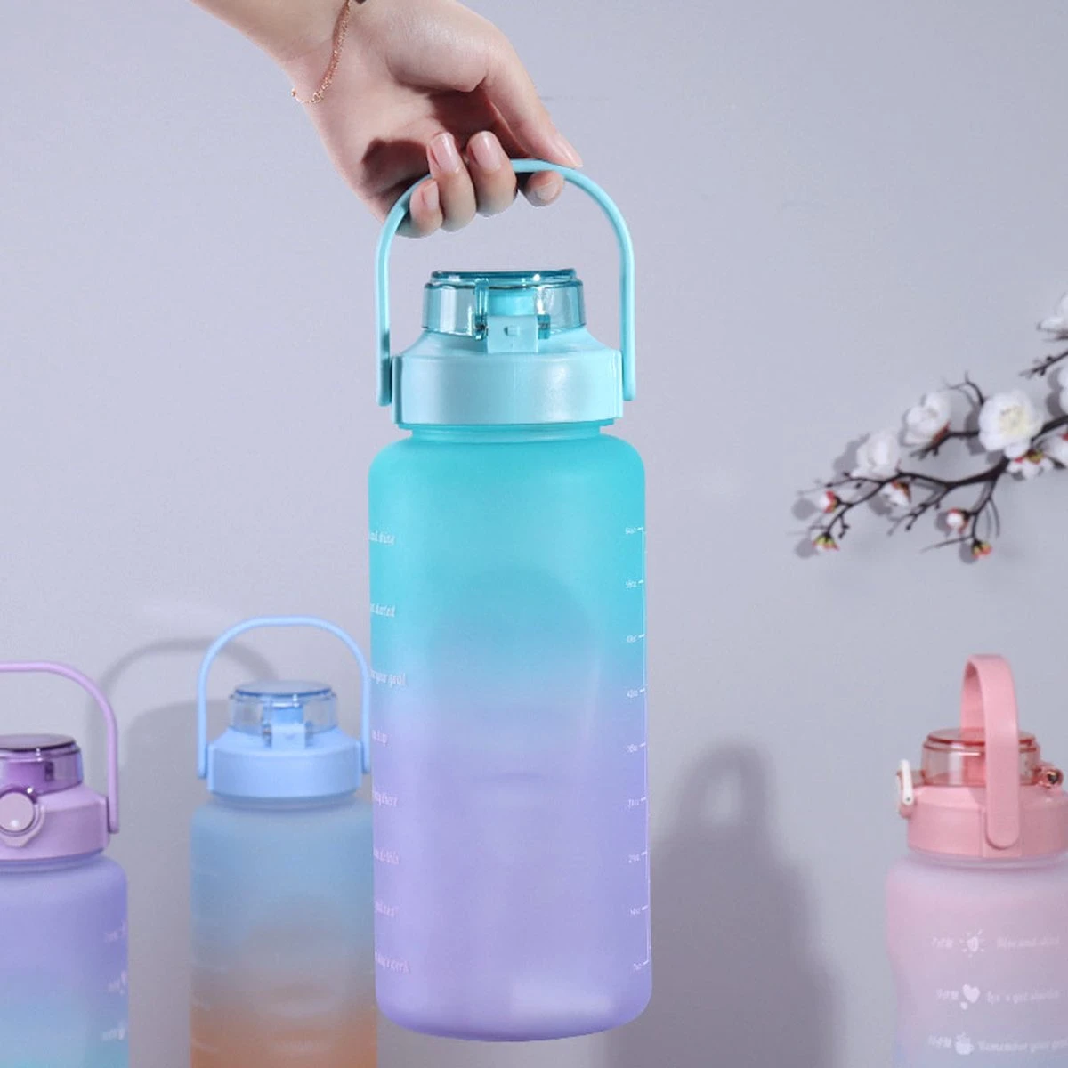 Merkloos Waterfles 2 Liter - Motivatie Waterfles - Waterfles Met Rietje - 2 Liter Waterfles - 2 Liter Drinkfles - Sportfles - Waterfles Met Tijdmarkering - 2 Liter 4 Merkloos Waterfles 2 Liter - Motivatie Waterfles - Waterfles Met Rietje - 2 Liter Waterfles - 2 Liter Drinkfles - Sportfles - Waterfles Met Tijdmarkering - 2 Liter - Afbeelding 4