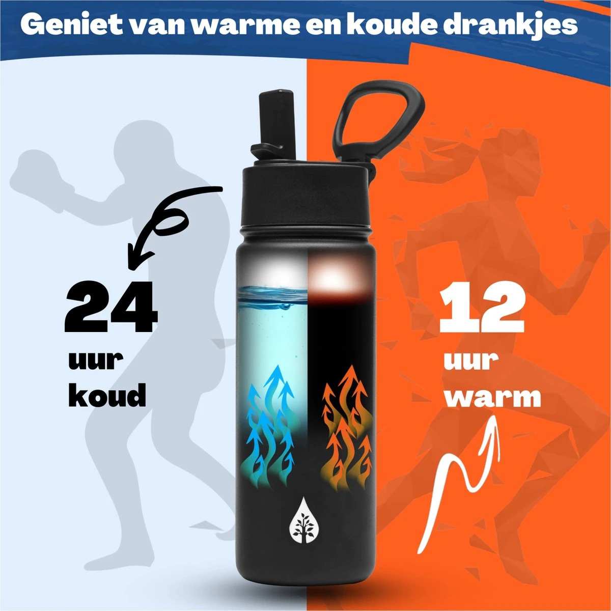 VANN Drinkfles 500 Ml Met Rietje Multifunctioneel - Waterfles Volwassenen - RVS Inclusief 3 Doppen - 24uur Koud/12 Uur Warm - Groen 7 VANN Drinkfles 500 Ml Met Rietje Multifunctioneel - Waterfles Volwassenen - RVS Inclusief 3 Doppen - 24uur Koud/12 Uur Warm - Groen - Afbeelding 7