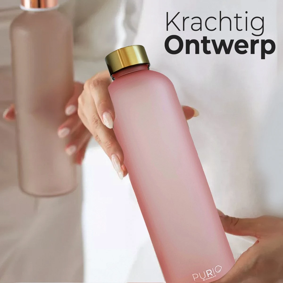 Innovaland Luxe Motivatie Waterfles Roze 1 Liter Drinkfles - BPA Vrij - Volwassenen - Kinderen - Cadeau - Fitnes- Geschenk - Cadeautjes 4 Innovaland Luxe Motivatie Waterfles Roze 1 Liter Drinkfles - BPA Vrij - Volwassenen - Kinderen - Cadeau - Fitnes- Geschenk - Cadeautjes - Afbeelding 4