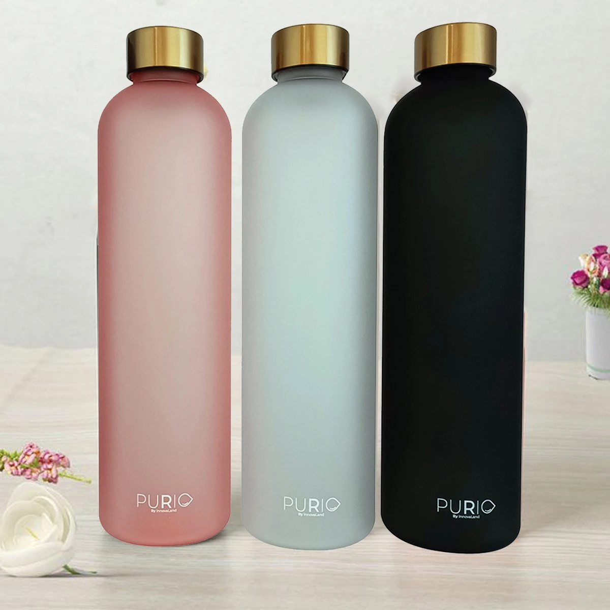 Innovaland Luxe Motivatie Waterfles Roze 1 Liter Drinkfles - BPA Vrij - Volwassenen - Kinderen - Cadeau - Fitnes- Geschenk - Cadeautjes 6 Innovaland Luxe Motivatie Waterfles Roze 1 Liter Drinkfles - BPA Vrij - Volwassenen - Kinderen - Cadeau - Fitnes- Geschenk - Cadeautjes - Afbeelding 6