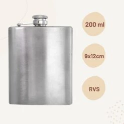 Merkloos Premium RVS Heupfles Met Schroefdop - 200 Ml - 12x9cm -Barbecues Verkoopwinkel 1200x1200 1338