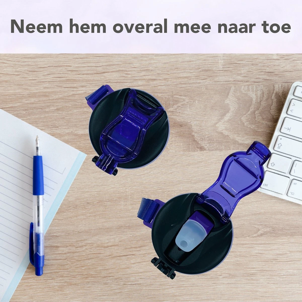 Seniq Motivatie Waterfles - 1 Liter - Drinkfles Met Tijdmarkering - Rietje - Paars Oranje 6 Seniq Motivatie Waterfles - 1 Liter - Drinkfles Met Tijdmarkering - Rietje - Paars Oranje - Afbeelding 6