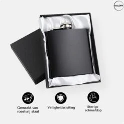 Malony® Luxe Heupfles - Veldfles - Flacon - Drinkfles - 180ML - RVS - Giftbox - Veiligheidssluiting - Zwart -Barbecues Verkoopwinkel 1200x1200 1364