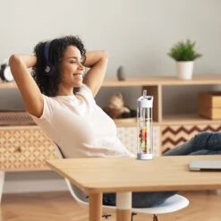 Waterfles Met Rietje - Fruit Filter - Tritan Drinkfles - Volwassenen - Zwart - Kerstcadeau -Barbecues Verkoopwinkel 1200x1200 1385