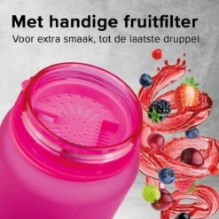 Nimma® Motivatie Waterfles - 1 Liter Drinkfles - Met Tijdmarkeringen En Fruitfilter - Roze -Barbecues Verkoopwinkel 1200x1200 1411