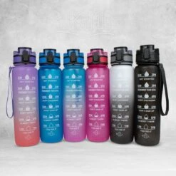 Nimma® Motivatie Waterfles - 1 Liter Drinkfles - Met Tijdmarkeringen En Fruitfilter - Roze -Barbecues Verkoopwinkel 1200x1200 1415