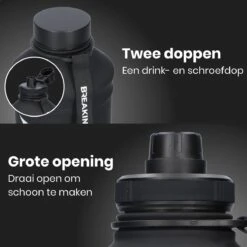 Breaking Limits Stalen Waterfles 2 Liter – Drinkfles – Gemaakt Van Roestvrij Staal – Grote Waterfles – Waterjug – Bidon 2 Liter – 2.2 Liter - Zwart -Barbecues Verkoopwinkel 1200x1200 1417