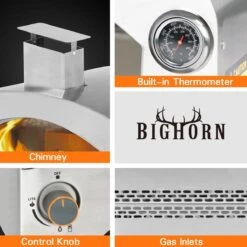 Bighorn Outdoor Edelstaal Gas Pizza Oven - Draagbare Gas Barbecue - Edelstaal -Model SRGG20001 -Barbecues Verkoopwinkel 1200x1200 144