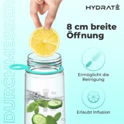 HYDRATE 900ml Drinkfles Met Tijdmarkeringen - Sport Waterfles Met Rietje, BPA-vrije Drinkfles Rietje Gemaakt Van Tritan Ideaal Voor Sportschool, Kantoor, Wandelen, Fitness, Sportfles (Mint Groen) -Barbecues Verkoopwinkel 1200x1200 1504