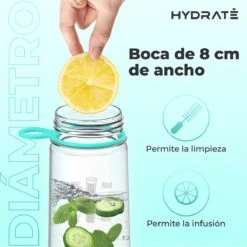 HYDRATE 900ml Drinkfles Met Tijdmarkeringen - Sport Waterfles Met Rietje, BPA-vrije Drinkfles Rietje Gemaakt Van Tritan Ideaal Voor Sportschool, Kantoor, Wandelen, Fitness, Sportfles (Mint Groen) -Barbecues Verkoopwinkel 1200x1200 1505