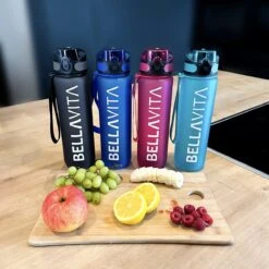 BELLAVITA Drinkfles - Wit / Zwart - Waterfles - Drinkfles Volwassenen - Drinkfles Kinderen - Drinkfles 1 Liter - Fles - 1 Liter - 1000ml - Tritan - Fruitfilter- BPA-vrij - 100% Lekvrij -Barbecues Verkoopwinkel 1200x1200 1524