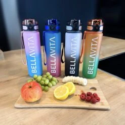 BELLAVITA Drinkfles - Wit / Zwart - Waterfles - Drinkfles Volwassenen - Drinkfles Kinderen - Drinkfles 1 Liter - Fles - 1 Liter - 1000ml - Tritan - Fruitfilter- BPA-vrij - 100% Lekvrij -Barbecues Verkoopwinkel 1200x1200 1525