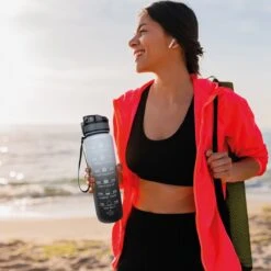 Nimma® Motivatie Waterfles - 1 Liter Drinkfles - Met Tijdmarkeringen En Fruitfilter - Zwart Wit -Barbecues Verkoopwinkel 1200x1200 1528