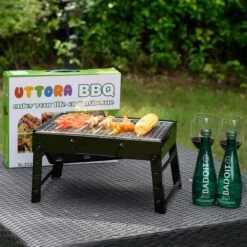 Merkloos Decopatent® Portable Houtskool BBQ - Barbecue - Inklapbaar - Barbecue Houtskool - Tafel Grill - Camping - Strand - Festival - Park -Barbecues Verkoopwinkel 1200x1200 213