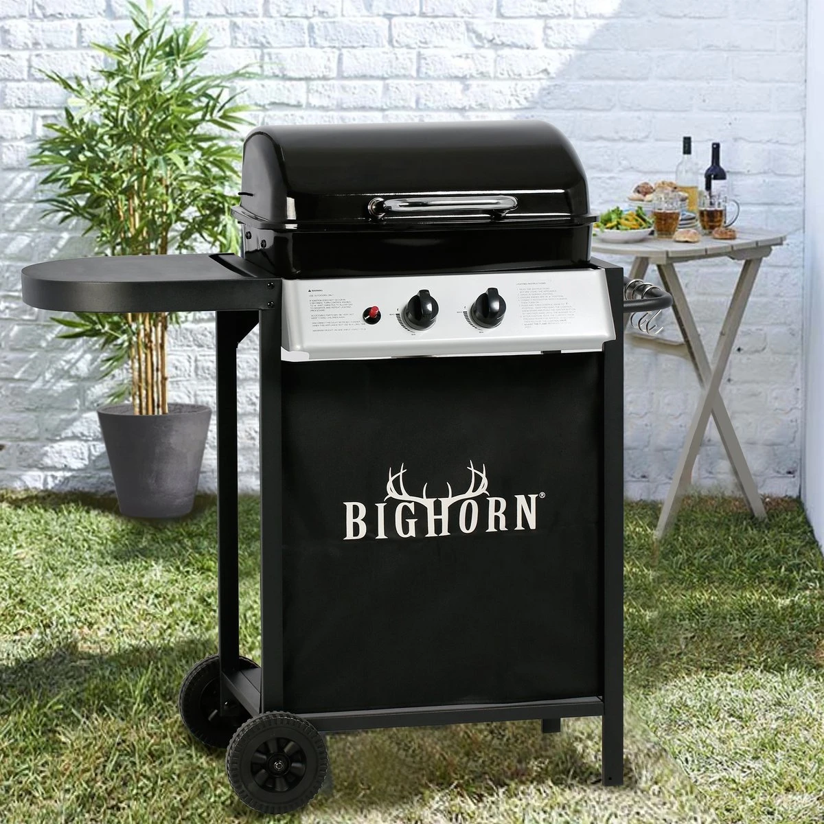 Bighorn Gasbarbecue En Grill – 2 Branders – Zwart 4 Bighorn Gasbarbecue En Grill – 2 Branders – Zwart - Afbeelding 4