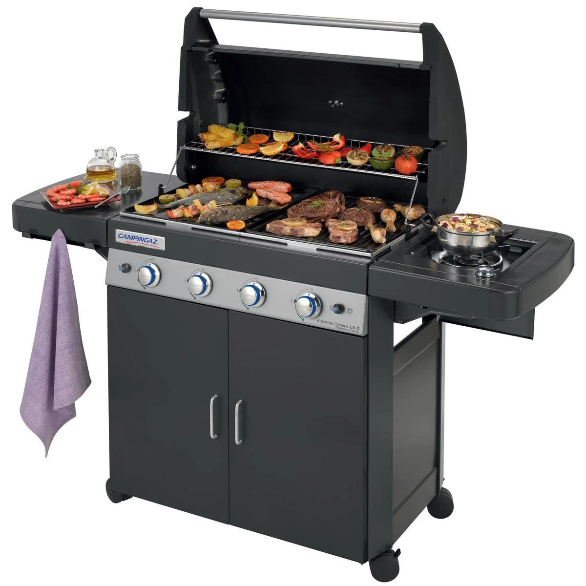 Campingaz 4 Series Classic LS Gasbarbecue - 4 Branders - Zwart - BBQ 3 Campingaz 4 Series Classic LS Gasbarbecue - 4 Branders - Zwart - BBQ - Afbeelding 3