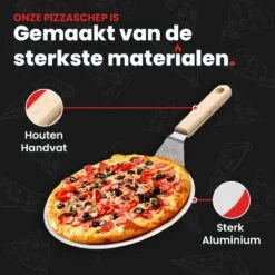 GrillX Pizzaschep Met Pizzasnijder - 30cm - In Luxe Doos - Pizzaspatel Voor BBQ & Oven - BBQ Accesoires Gereedschap -Barbecues Verkoopwinkel 1200x1200 302