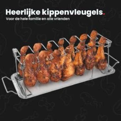 GrillX Kippenvleugelhouder - Kiphouder Voor BBQ & Oven - RVS - BBQ Accesoires -Barbecues Verkoopwinkel 1200x1200 340