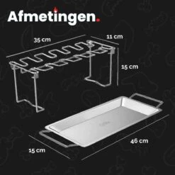 GrillX Kippenvleugelhouder - Kiphouder Voor BBQ & Oven - RVS - BBQ Accesoires -Barbecues Verkoopwinkel 1200x1200 341