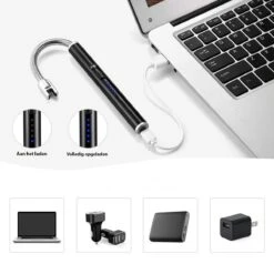 Oplaadbare Lange Elektrische Aansteker Buigbaar - Buigbare Aansteker - Duurzame Plasma Aansteker - Inclusief Cadeauverpakking - BBQ - Kaarsen - Zwart -Barbecues Verkoopwinkel 1200x1200 426