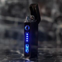 Merkloos Cuberna Elektrische Plasma USB Aansteker Met Batterij Indicator Ice Black - Wind En Storm Bestendig - Geschikt Voor Kaarsen, Vuurwerk, Sigaretten En BBQ -Barbecues Verkoopwinkel 1200x1200 449