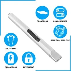 Aansteker Elektrisch - Plasma Aansteker - Aansteker Voor Kaarsen - Oplaadbaar Met USB Kabel - Windproof - SEVEND® -Barbecues Verkoopwinkel 1200x1200 468