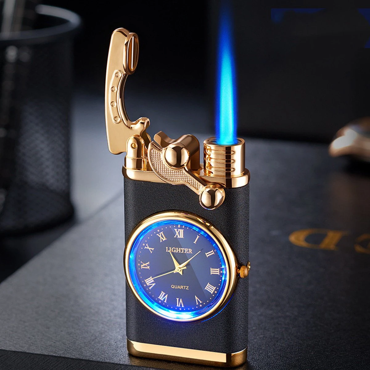 Flametimer Exclusieve Aansteker Met Horloge, 2 Stuks Willekeurig, Winddichte Draagbare Kaars Aansteker Voor Kaars Koken BBQ, Vuurwerk, Zak Zaklamp Aansteker Met Geschenkdoos, Cool Gift 8 Flametimer Exclusieve Aansteker Met Horloge, 2 Stuks Willekeurig, Winddichte Draagbare Kaars Aansteker Voor Kaars Koken BBQ, Vuurwerk, Zak Zaklamp Aansteker Met Geschenkdoos, Cool Gift - Afbeelding 8